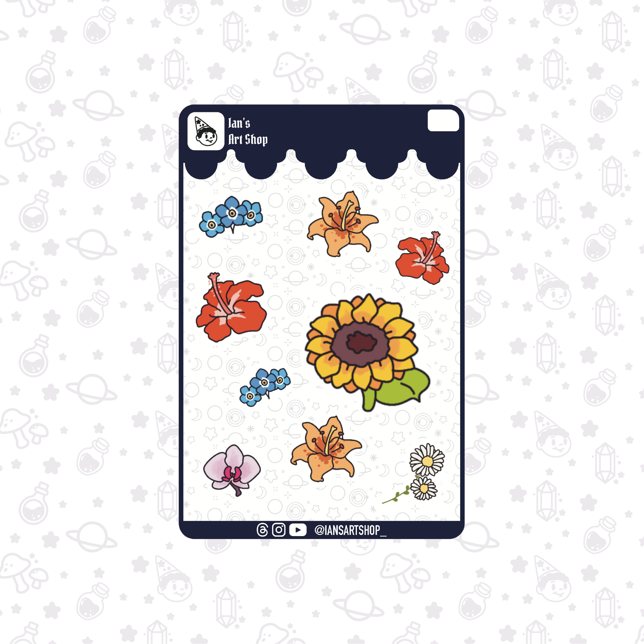 Flower Vibe Sticker Sheet